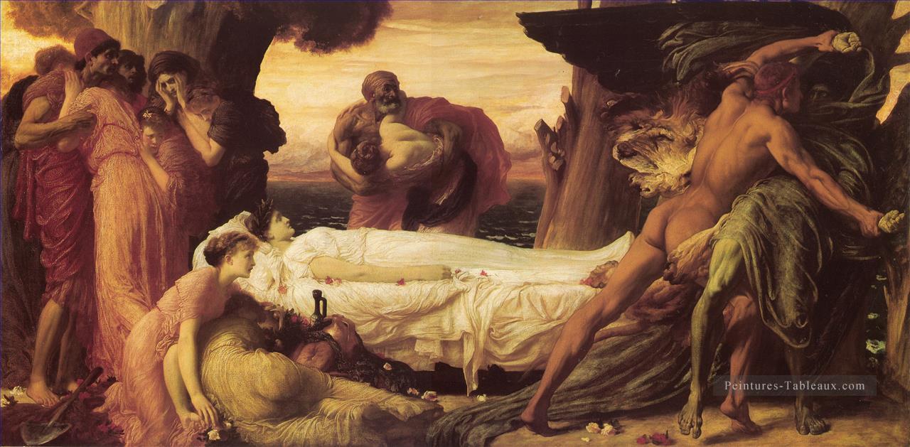 Hercule luttant contre la mort académisme Frederic Leighton Peintures à l'huile